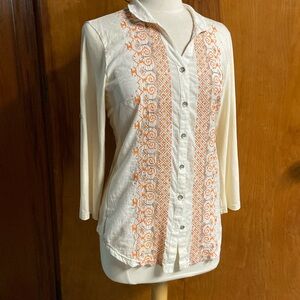 REBA Cross Stitch sweet metallic accents orange white designs Med GRANDMACORE